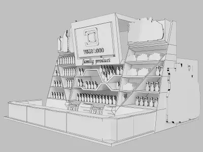 Booth Exhibition Stand a22 3D model
