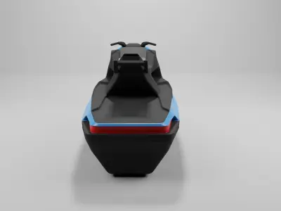 Low poly Electric JetSki Low-poly 3D model