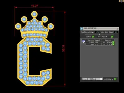 Alphabet English Letter Pendant Font Version 2 Album 3D print model