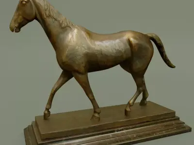 Horse Statuette U 3D model