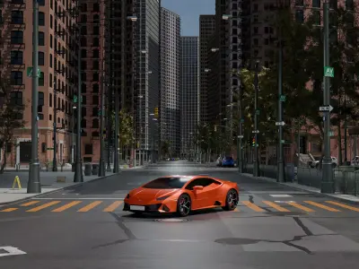 Futuristic Luxury Sports Car 3D Model Blender and FBX Format 3D model