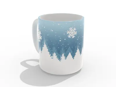 Winter Mug Free 3D model