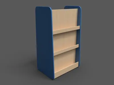 Large Shelf Blue Low-poly 3D model