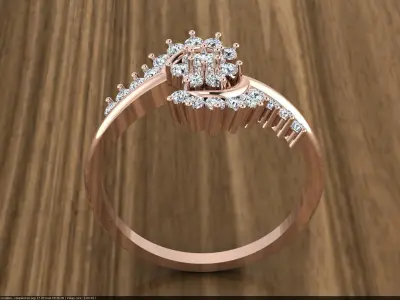 Diamond Jewelry Ring 3D print model