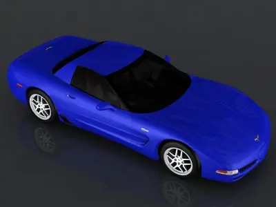 Chevrolet Corvette Z06 Low-poly 3D model