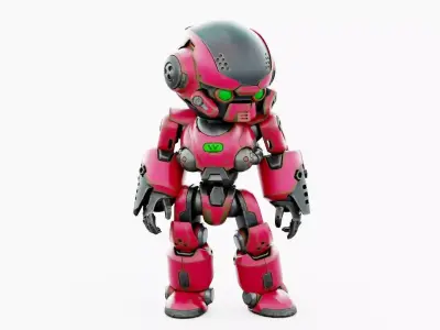 ROBO ZERO-M3 Rigged for Unreal Engine - Unity - MIXAMO 3D model