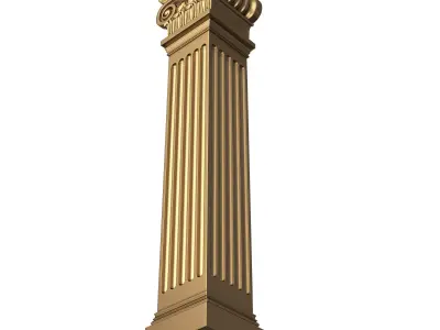 Column Capital 01002 Low-poly 3D model