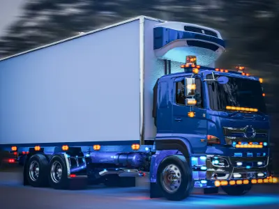 HINO 500 FM Refrigerated Box 3D model