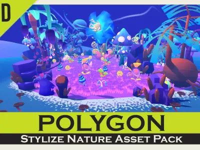 Stylize Nature Pack 03 Low-poly 3D model