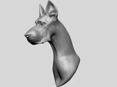 Dog Bust B 3D model