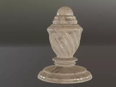 Twist planter finial 3D print model