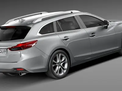 LowPoly Mazda 6 Wagon 2015 3D model