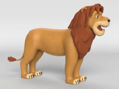 Cartoon Lion 3D model purchase