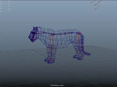 Lion Low Poly Cartoon Model Low-poly 3D model