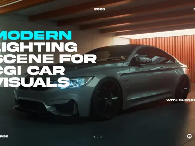  3D Interior Rendering Scene Without CAR 3D model