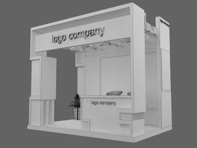  Booth Exhibition Stand a1  3D model