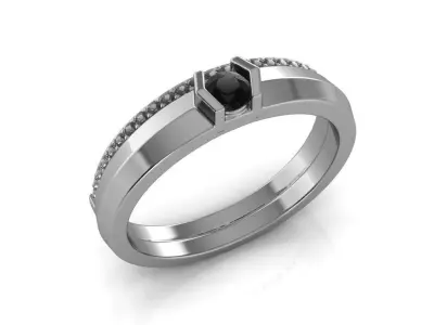 Diamond Jewelry Ring 3D print model 23