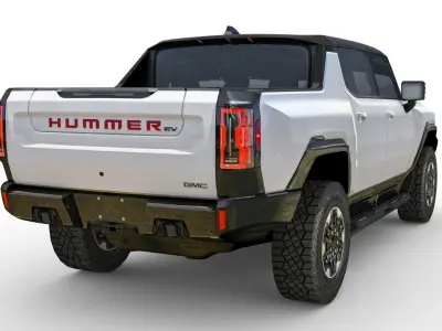 GMC Hummer EV Pickup 2022 Low-poly 3D model