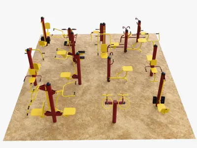 Outdoor Gym Set 002 3D model
