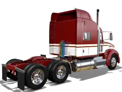 386 Semi Truck 3D model