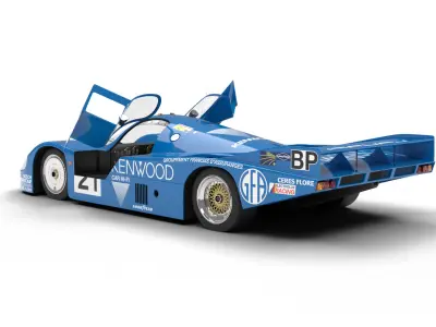 Porsche 956 Group C 1982 Kenwood Kremer Racing HQ 3d model  3D model