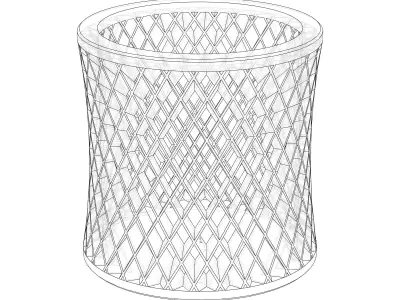 Circular Lattice Holder 3D print model