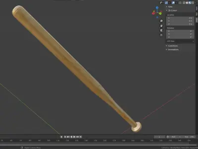 Baseball Bat Free low-poly 3D model