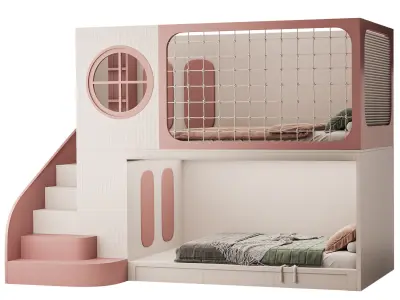 Bunk bed for children 2 3D model