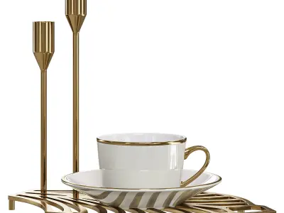 NIGHTLIGHT CANDLESTICK BRASS 3D model