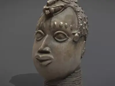 Benin Bronze Head Low-poly 3D model