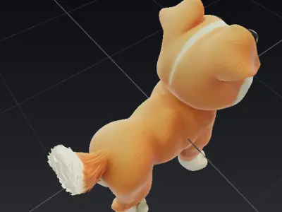 Cute Stylized Dog 3D Model - Game-Ready Static Mesh Low-poly 3D model