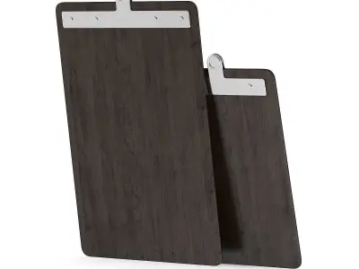 Wooden Clipboard 3D model