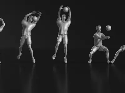 volleyball Man 47 figure Set 01 3D print model