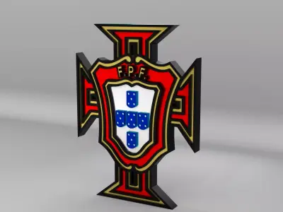 Portugal National Soccer Team Logo 3D model