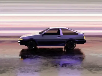 Toyota AE86 Trueno  Hachi Roku 3D model