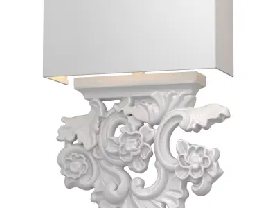 Bronze European sconce in classic rustic style Floral Wall Lamp 3D model