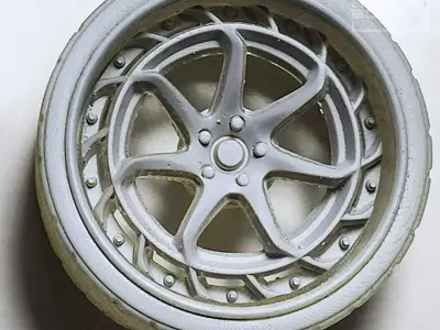 LZR WHEEL SET FRONT AND REAR 3 OFFSETS for diecast 3D print model