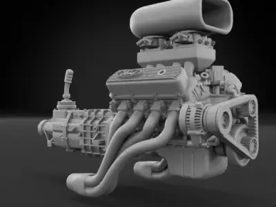 Big Block V8 3D print model