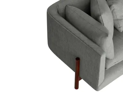 Suzan L- shaped Sofa 3D model