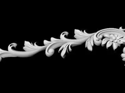 Central decor ornament for furniture 3D model 847