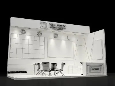 Booth Exhibition Stand a620a 3D model