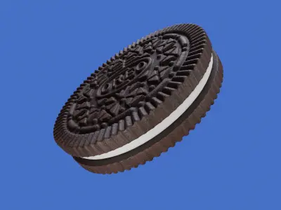 Oreo cookie Low-poly 3D model