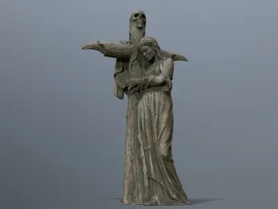woman Statue Low-poly 3D model