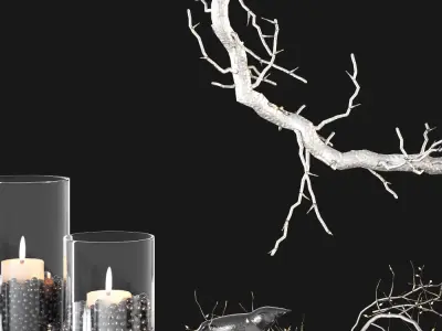 Halloween decor set 3D model