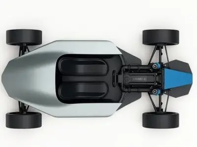 Open Wheel Sports Car Chassis Low-poly 3D model