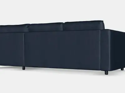 VIMLE 3-seat sofa with chaise longue 11 Low-poly 3D model