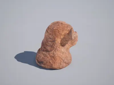 God Statue Thot Head Low-poly 3D model