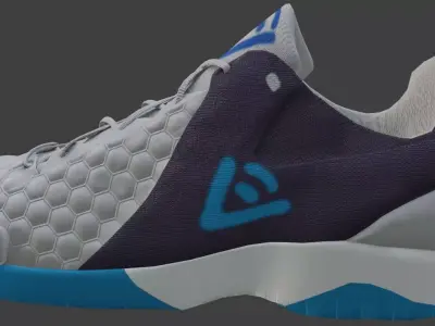 Adidas basketball shoe with accents 3D model
