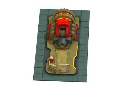 isometrical Installation Power Plant Generator 1  Low-poly 3D model