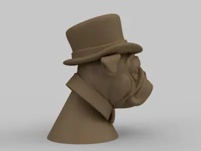 Bulldog Figurine 3D print model
